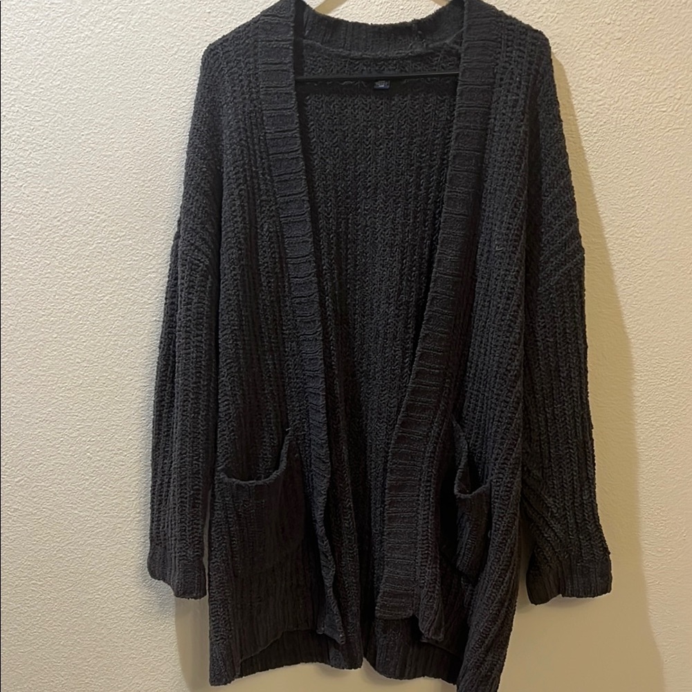 Oversized Cozy Black Knit Sweater